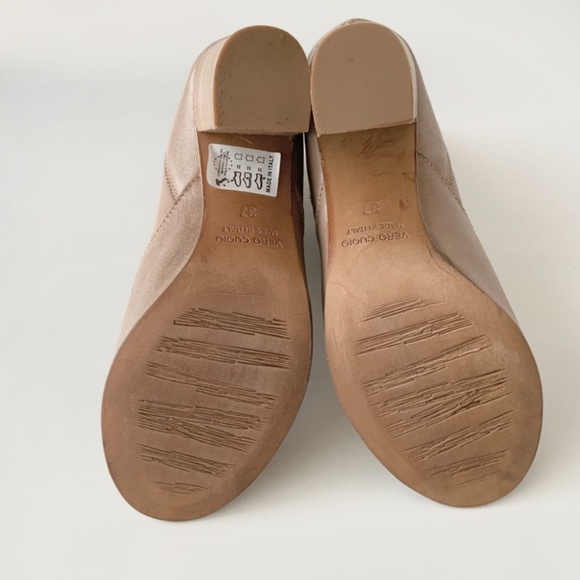 ITALY - Cordani Balero Peep Toe Block High Heel Ankle Bootie Taupe Leather Pumps - Picture 11 of 13